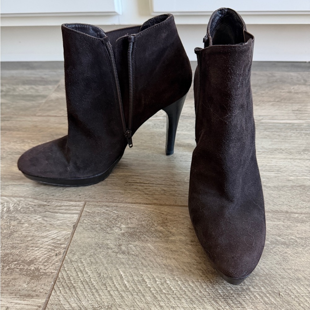 Stewart Weitzman Dark Brown Suede Boots Size 9.5